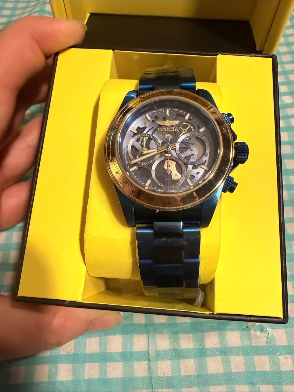 Invicta Speedway “Blue Label” Exoprix Men's Watch - 39.5mm, Blue (51032)